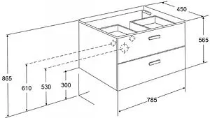 Тумба-умывальник подвесная Roca Victoria Nord 80 венге ZRU9000031+ZRU9000032, 2