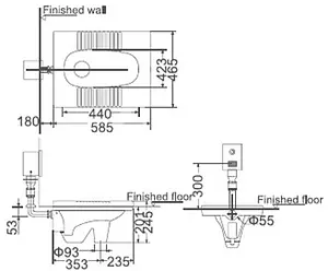 Чаша Генуя c гидрозатвором Creo Ceramique HDD5 белый SQ9000 Чаша Генуя c гидрозатвором Creo Ceramique HDD5 белый SQ9000, 2