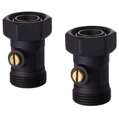 Набор нижнего подключения прямой раздельный ¾&quot;ек x ¾&quot;ек Royal Thermo черный RANPP13434BL