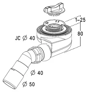 Сифон для душевого поддона Radaway 5SL1 Сифон для душевого поддона Radaway 5SL1, 2