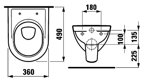 Унитаз подвесной Laufen Pro белый 8.2095.2.000.000.1