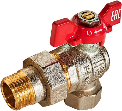 Кран шаровый с американкой угловой ½&quot;в x ½&quot;н Rommer ГОСТ Р 59553-2021 RBV-0006-2610215
