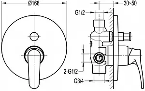 Смеситель для ванны скрытого монтажа Swedbe Terracotta терракотовый 2554 Смеситель для ванны скрытого монтажа Swedbe Terracotta терракотовый 2554, 2