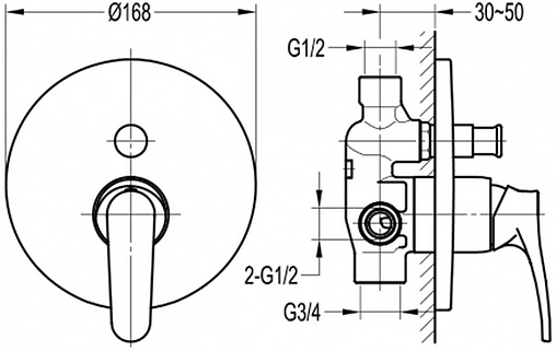 Смеситель для ванны скрытого монтажа Swedbe Terracotta терракотовый 2554