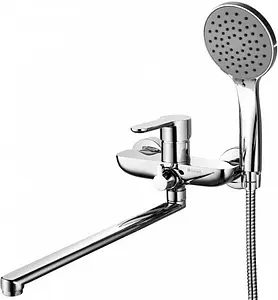 Смеситель для ванны с длинным изливом Gross Aqua Loft хром 7121298C-35F Смеситель для ванны с длинным изливом Gross Aqua Loft хром 7121298C-35F, 1