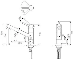 Смеситель для кухни с подключением к фильтру Omoikiri Tonami-EV эверест/хром 4994063 Смеситель для кухни с подключением к фильтру Omoikiri Tonami-EV эверест/хром 4994063, 2