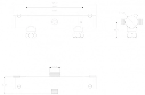 Душевая система с термостатом для душа Swedbe Hermes хром 9091