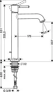Смеситель для раковины Hansgrohe Talis Classic 230 хром 14116000 Смеситель для раковины Hansgrohe Talis Classic 230 хром 14116000, 2