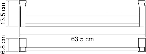 Полотенцедержатель Wasserkraft Exter бронза 5240