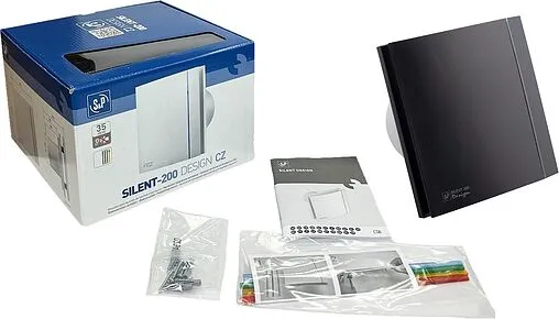 Вентилятор вытяжной Soler &amp; Palau SILENT-200 CZ MATT BLACK DESIGN 4C