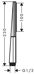 Лейка ручного душа Hansgrohe Rainfinity 100 1jet EcoSmart белый матовый/графит 26867700, 2