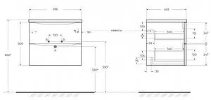 Тумба-умывальник подвесная BelBagno ACQUA 60 Rovere Rustico ACQUA-600-2C-SO-RR+BB600/455-LV-MR-ALR Тумба-умывальник подвесная BelBagno ACQUA 60 Rovere Rustico ACQUA-600-2C-SO-RR+BB600/455-LV-MR-ALR, 2