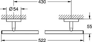 Полотенцедержатель Grohe BauCosmopolitan хром 40459001, 2