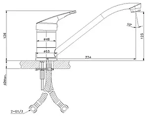 Смеситель для кухни Lemark Expert нержавеющая сталь LM5071S Смеситель для кухни Lemark Expert нержавеющая сталь LM5071S, 2