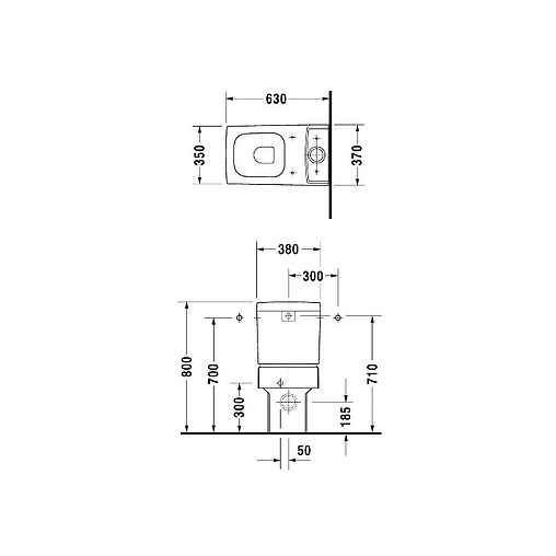 Бачок для унитаза Duravit Vero белый 0909100005