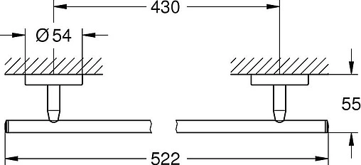 Полотенцедержатель Grohe BauCosmopolitan хром 40459001