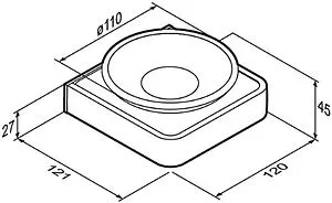 Мыльница Damixa Jupiter чёрный матовый/алюминийм DA7734200, 2