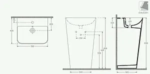 Раковина ISVEA Sott'Aqua 50 белый 10SQ37001SV, 2