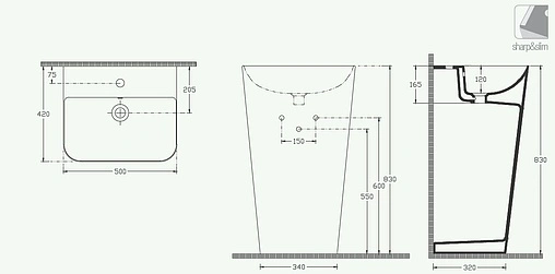 Раковина ISVEA Sott'Aqua 50 белый 10SQ37001