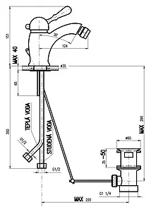 Смеситель для биде Rav Slezak Labe бронза L045.5SM Смеситель для биде Rav Slezak Labe бронза L045.5SM, 2