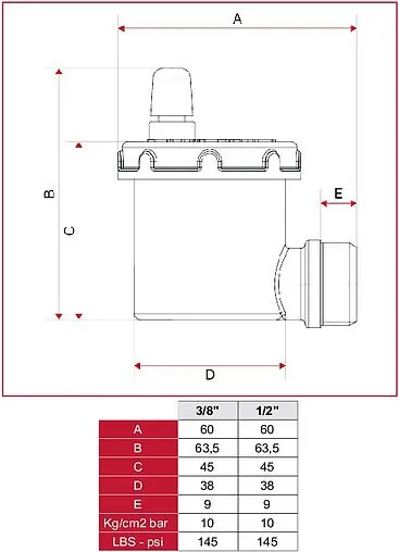 Воздухоотводчик автоматический ½&quot;н Itap 3640012
