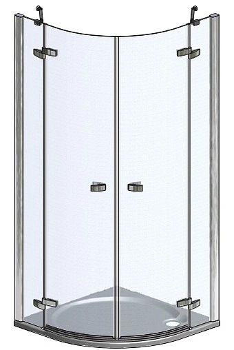 Душевое ограждение 1000x1000мм прозрачное стекло Roltechnik Elegant Line GR2/1000 131-1000000-00-02