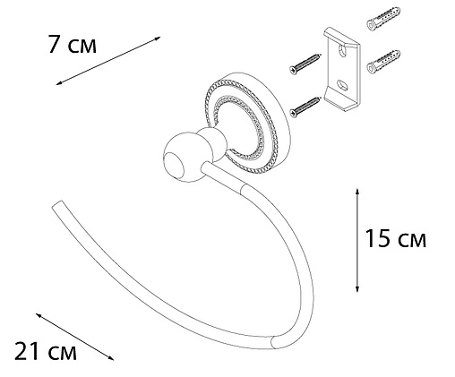Полотенцедержатель Fixsen Style хром FX-41111