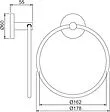 Полотенцедержатель Jaquar Continental чёрный матовый ACN-BLM-1121BN