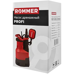 Насос дренажный Q=15.5м³/ч H=8.5м Rommer PROFI RDP-0005-100900 Насос дренажный Q=15.5м³/ч H=8.5м Rommer PROFI RDP-0005-100900, 4