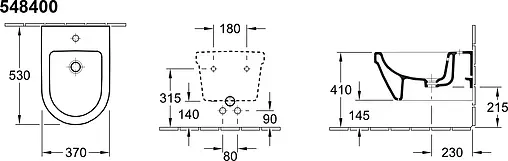 Биде подвесное Villeroy&amp;Boch Architectura белый 54840001