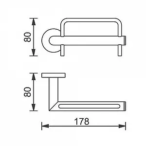 Держатель туалетной бумаги Aquanet хром 3686 Держатель туалетной бумаги Aquanet хром 3686, 2