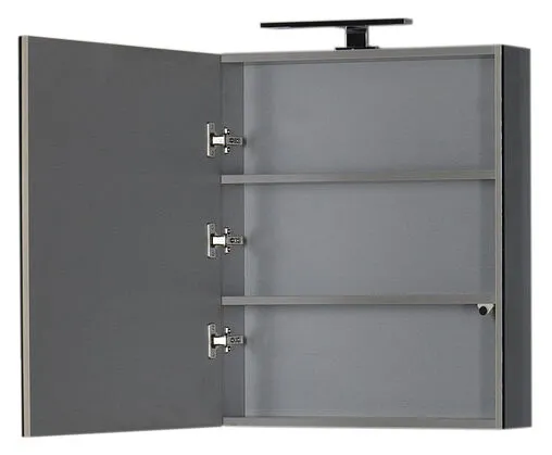 Шкаф-зеркало Aquanet Верона 58 L чёрный 00175384