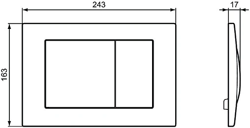 Клавиша смыва для унитаза Ideal Standard Septa Pro M1 R0127MY хром глянцевый