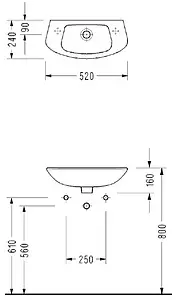 Раковина Serel Friendly 52 белый 6740 Раковина Serel Friendly 52 белый 6740, 2