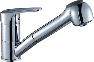 Смеситель для кухни с выдвижным изливом Rossinka хром D40-25 Смеситель для кухни с выдвижным изливом Rossinka хром D40-25, 1