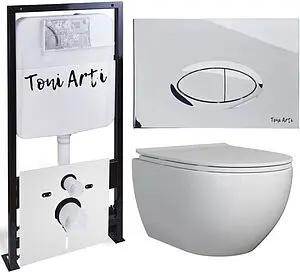 Комплект 6 в 1 Toni Arti Baglio TA-01+TA-BO4936+TA-0051 с кнопкой Freto хром глянцевый Комплект 6 в 1 Toni Arti Baglio TA-01+TA-BO4936+TA-0051 с кнопкой Freto хром глянцевый, 1