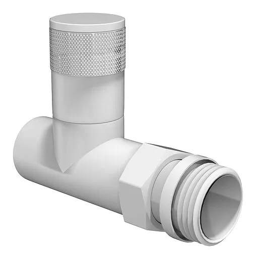 Комплект вентилей запорных прямых ½&quot; в/н Royal Thermo Piano белый RTE 56.0010