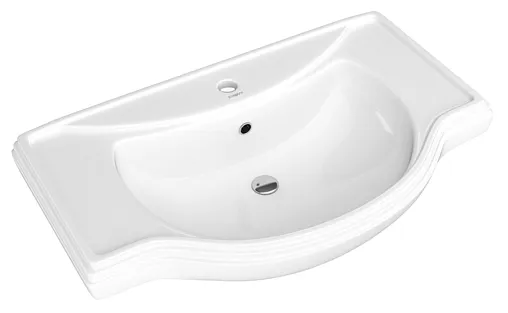 Тумба-умывальник напольный Домино Rich 80 белое дерево DR6003T+4620008198941