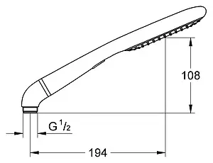 Лейка ручного душа Grohe Rainshower Eco 120 хром 27274000, 2
