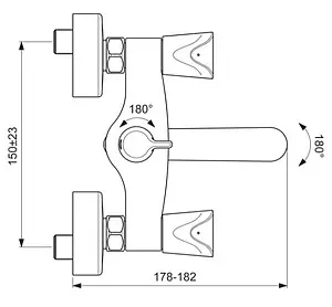 Смеситель для ванны Vidima Neo хром BA334AA, 3