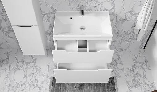 Тумба-умывальник подвесная Raval Wector 70 белый Wct.01.70/P/W/MD+4627173210171