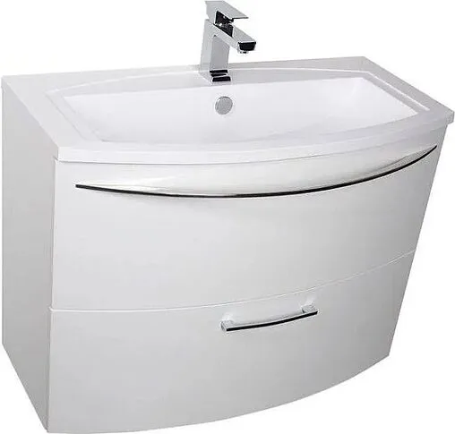 Тумба под умывальник подвесная Aquanet Лонг 90 белый глянец 00167099