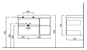 Тумба-умывальник подвесная Kerama Marazzi Cubo 90 мальва/ментс CUB.90Lh\MAL+CU.wb.90lh Тумба-умывальник подвесная Kerama Marazzi Cubo 90 мальва/ментс CUB.90Lh\MAL+CU.wb.90lh, 2