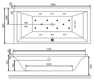 Ванна акриловая Excellent Crown Grand 190x90 WAEX.CRG19WH, 3
