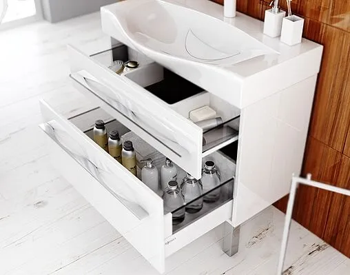 Тумба-умывальник напольная Aqwella Milan 80 белый Mil.01.08/2n/W+Ber.08.04.D