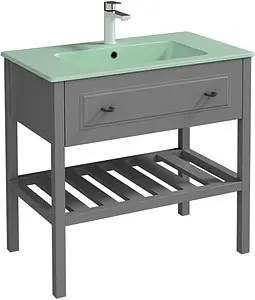 Тумба-умывальник напольная ISVEA Terra 80 серый 21TRS085080I+ Тумба-умывальник напольная ISVEA Terra 80 серый 21TRS085080I+, 1