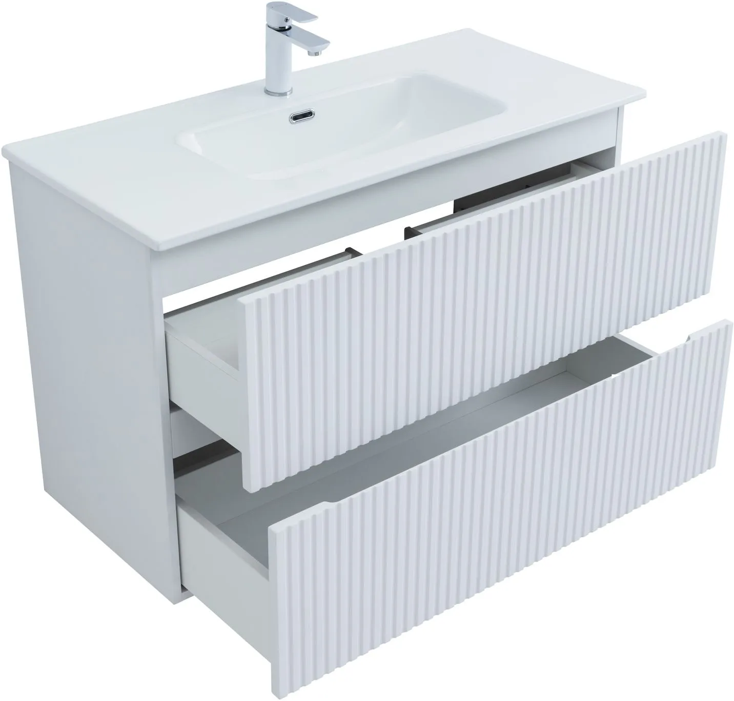 Тумба-умывальник Aquanet Джейн 100 белый матовый 00313288+