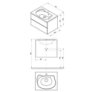 Тумба-умывальник подвесная Ravak SD Rosa II 76 белый/береза X000001294+XJ201176000, 2
