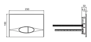 Клавиша смыва для унитаза Jacob Delafon E29026-01R белый глянцевый Клавиша смыва для унитаза Jacob Delafon E29026-01R белый глянцевый, 2