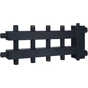 Распределительный коллектор 5 контуров с гидрострелкой 1½&quot;н x 1&quot;н Rommer RDG-0018-024025, 4